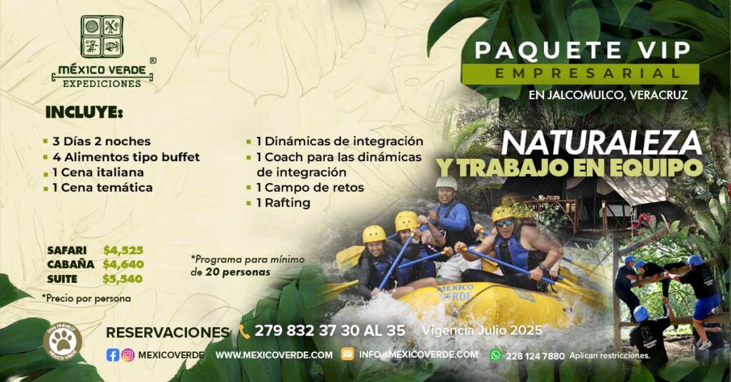 Paquete VIP Empresarial 2025 | Naturaleza y Trabajo en Equipo